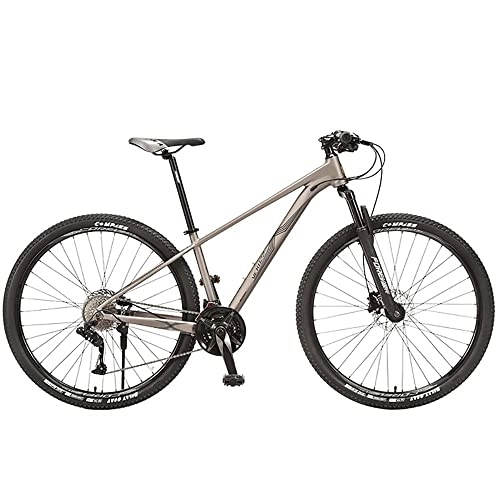 Mountain Bike : Bananaww 29 Inch Mountain Bike, Hardtail Mountain Bicycle with 19" Aluminum Frame Lightweight 27 / 30 Speed Drivetrain with Disc-Brake Spokes for Men Women Men's MTB Bicycle, Suspension Forks