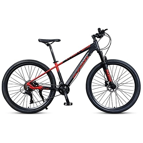 Mountain Bike : Bananaww Mountain Bike 27.5 inch Aluminium Alloy MTB Frame Suspension Mens Bicycle 18 Gears Dual Disc Brake with Hydraulic Lock Out Fork and Hidden Cable Design for Adults