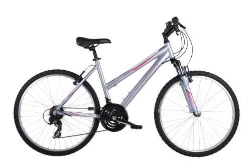 Mountain Bike : Barracuda Mystique Women's Mountain Bike Silver, 18 Inch Alloy Frame, 21-speed Alloy V-brakes Front and Rear Padded Sports Saddle with Quick-release Seat Post