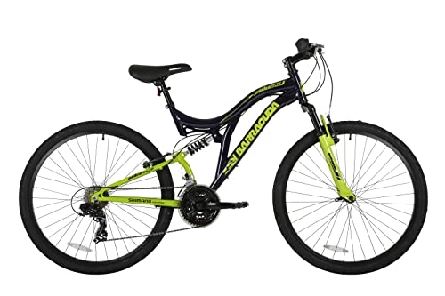 Mountain Bike : Barracuda Unisex's Draco Dual Suspension Bike, Lime, 18 (BAR1815)