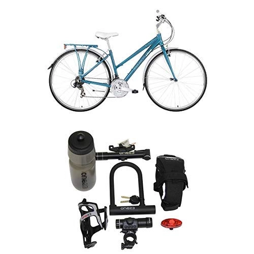 Mountain Bike : Barracuda Women's BAR1547 Vela 2 WS Bike, Aqua, Size 19, 16 Inch Frame, 21 Speed / 700c Wheel Size with Cycling Essentials Pack