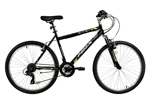 Mountain Bike : Basis MRX Pro Hardtail Mountain Bike, 26" Wheel - Black / Green