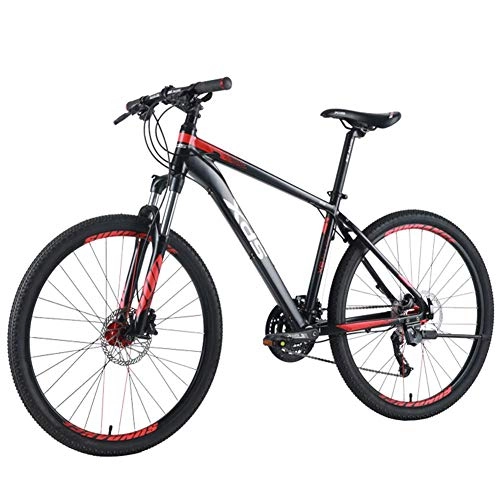 Mountain Bike : BCX 26 inch Adult Mountain Bikes, 27-Speed Mountain Bicycle, Men's Aluminum Frame Hardtail Mountain Bike, Dual-Suspension Alpine Bicycle, M, M