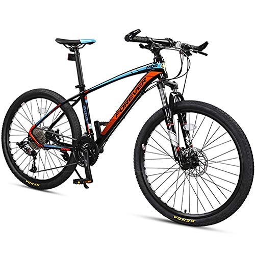 Mountain Bike : BCX 33 Speed Mountain Bikes, Men Aluminum Frame Disc Brake Hardtail Mountain Bike, Womens Mountain Bicycle, All Terrain Mountain Bike, Gray, 26 inch, Blue, 26 Inch