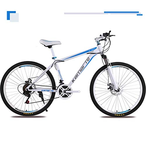 Mountain Bike : Bdclr 21-speed 26 / 24-inch mountain bike, student riding disc brakes, Blue, 26inch