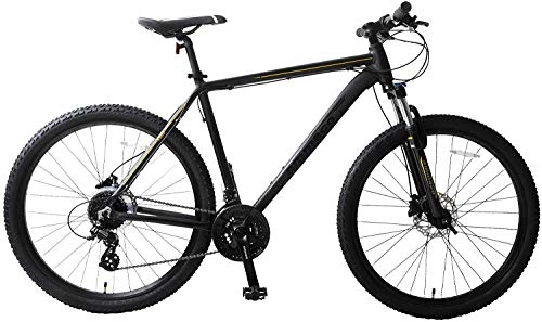 Mountain Bike : BEAUTTO Mountain Bike Front Suspension Lockout Hydraulic Disc Brakes 24 Speed Alloy 19" Frame Mens Women Bicycle