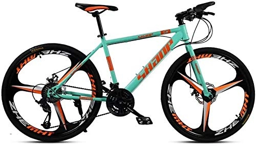Mountain Bike : BECCYYLY Mountain bike Mountain Bike, 24 / 26 Inch Double Disc Brake, Adult MTB Country Gearshift Bicycle, Hardtail Mountain Bike with Adjustable Seat Carbon Steel Green 3 Cutter, bicycle