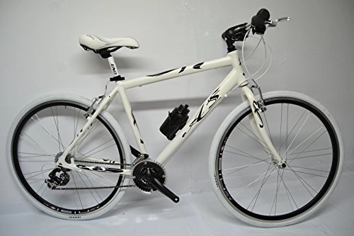 Mountain Bike : bicicletta corsa ibrida strada trekking alluminio 21v bianca nera grigio