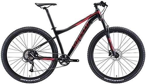 Mountain Bike : Bicycle 9 Speed Mountain Bikes, Aluminum Frame Men's Bicycle with Front Suspension, Unisex Hardtail Mountain Bike, All Terrain Mountain Bike, Blue, 27.5Inch (Color : Red, Size : 29Inch)