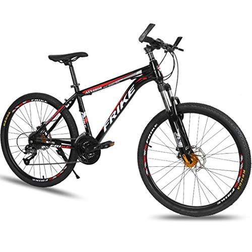 Mountain Bike : Bicycle, Adult Mountain Bike, 26-Inch, 27 Speed, Dual Disc Brake, Strong Alloy Frame, Adjustable Suspension Fork