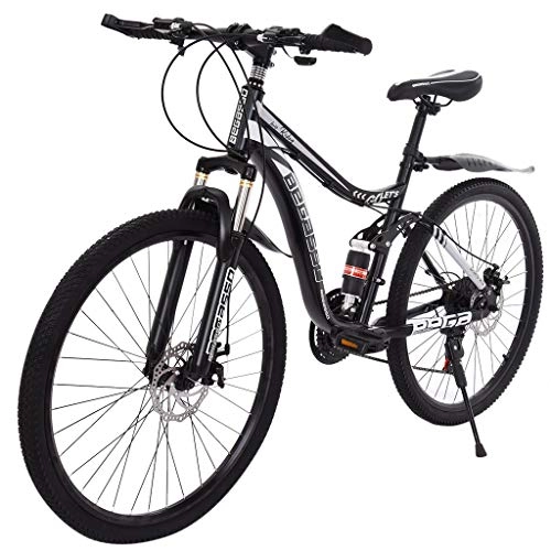 Mountain Bike : Bicycle Brakes 26-inch High-performance Carbon Steel Mountain Bike 21-speed Bicycle For Men And Women Riding Full Suspension Mountain Bike Mountain Bike Brakes (Black, One Size)