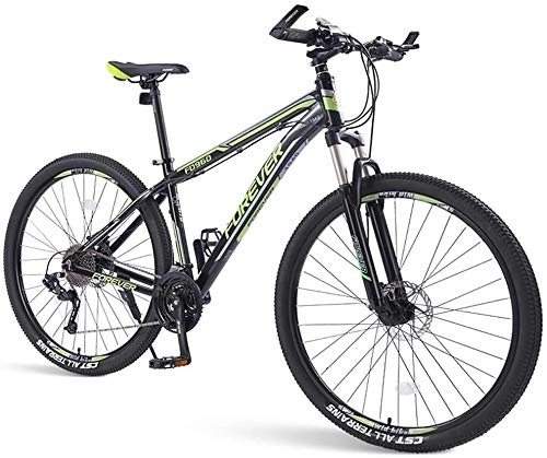 Mountain Bike : Bicycle Mens Mountain Bikes, 33-Speed Hardtail Mountain Bike, Dual Disc Brake Aluminum Frame, Mountain Bicycle with Front Suspension, Green, 29 Inch, Size:26 (Color : Green, Size : 29 Inch)