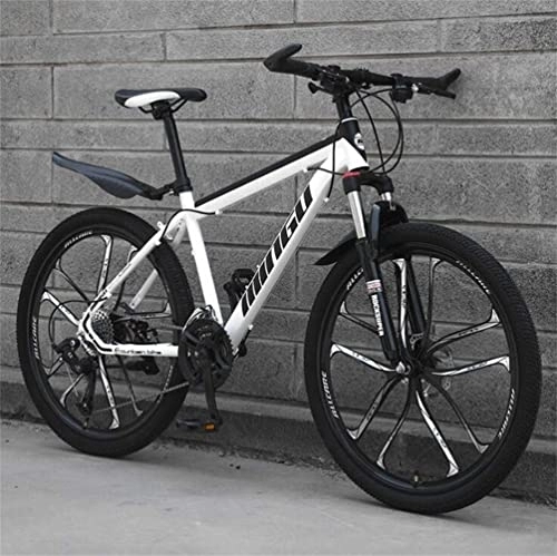 Mountain Bike : Bicycle, Mountain Bike For Adults Mens MTB - Riding Damping Dual Suspension Mountain Bicycle (Color : White, Size : 30 Speed)