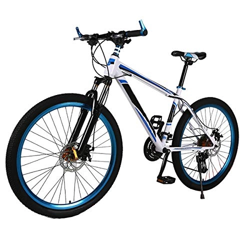 Mountain Bike : Bicycle, Mountain bike with high carbon steel bold frame, 21 / 24 / 27 speed, 24 / 26 inch bike, White, 24 speed 26 inch