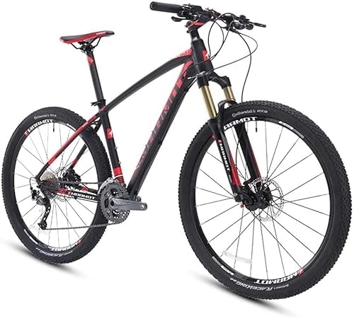 Mountain Bike : Bicycle, Mountain Bikes, 27.5 Inch Big Tire Hardtail Mountain Bike, Aluminum 27 Speed Mountain Bike, Men's Womens Bicycle Adjustable Seat, Black