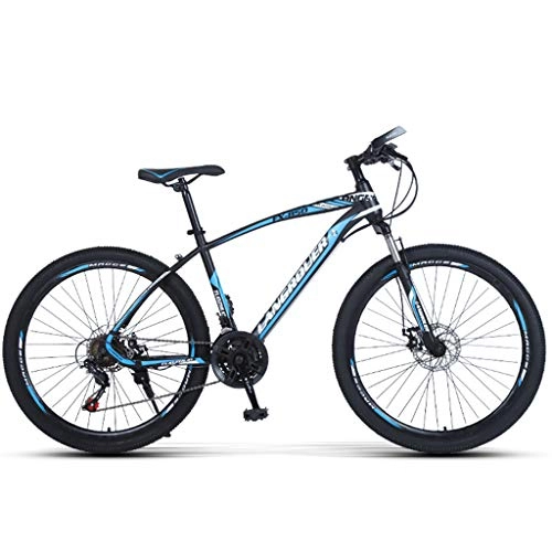 Mountain Bike : Bicycles Adult Hard Tail Mountain Bike, 26 Inches, 27 Speed, Disc Brakes, Suitable Height: 160-185Cm, Multiple Colours, Blue