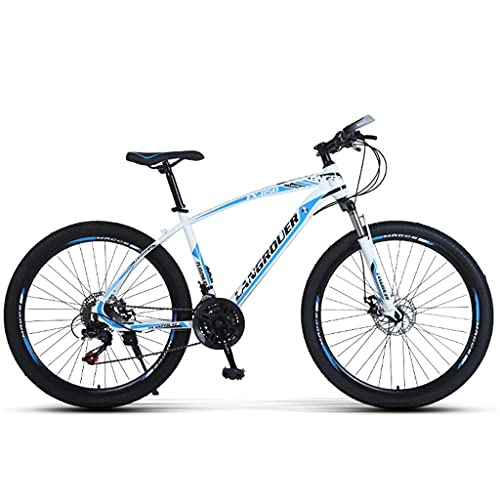 Mountain Bike : Bicycles Adult Hard Tail Mountain Bike, 26 Inches, 27 Speed, Disc Brakes, Suitable Height: 160-185Cm, Multiple Colours, White