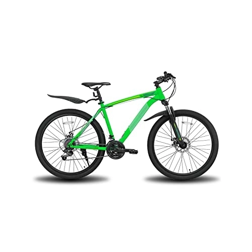 Mountain Bike : Bicycles for Adults 3 Color 21 Speed 26 / 27.5 Inch Steel Suspension Fork Disc Brake Mountain Bike Mountain Bike (Color : Green, Size : Medium)