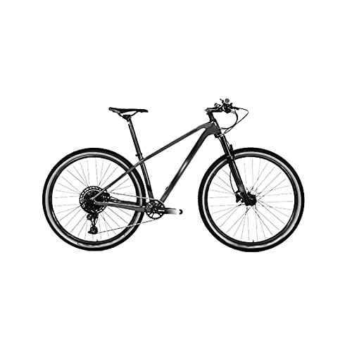 Mountain Bike : Bicycles for Adults Aluminum Wheel Carbon Fiber Mountain Bike Hydraulic Disc Brake Bike (Color : Black, Size : Large)