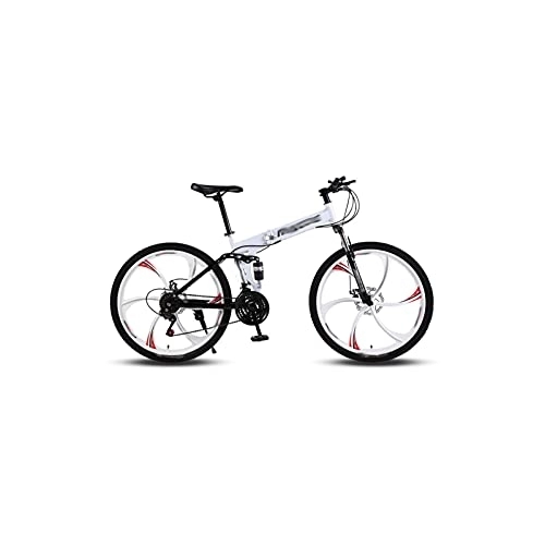 Mountain Bike : Bicycles for Adults Bicycle Mountain Bike Road Fat Bike Bikes Speed 26 Inch 21 Speed Bicycles Man Aluminum Alloy Frame (Color : White, Size : 21)