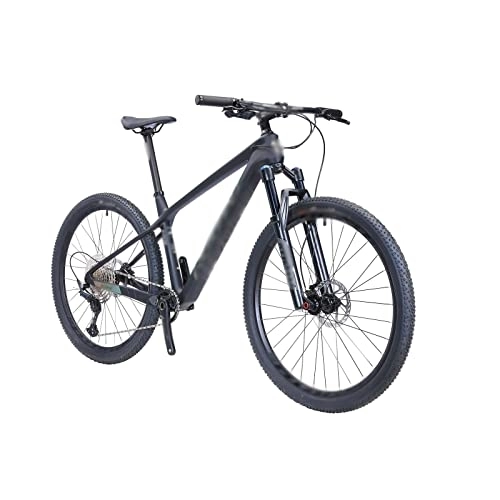 Mountain Bike : Bicycles for Adults Carbon Fiber Mountain Bike Speed Mountain Bike Adult Men Outdoor Riding (Color : Black, Size : 26x17)