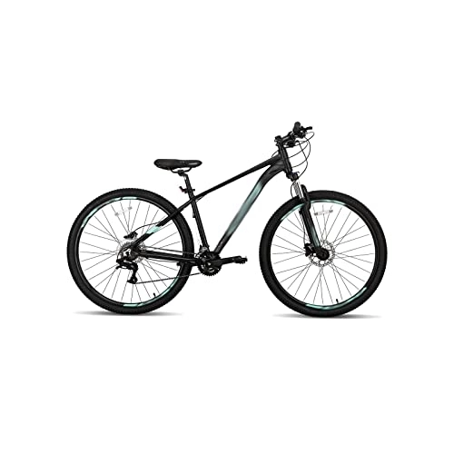Mountain Bike : Bicycles for Adults Mountain Bike for Men Adult Bicycle Aluminum Hydraulic Disc-Brake 16-Speed with Lock-Out Suspension Fork (Color : Black, Size : Large)