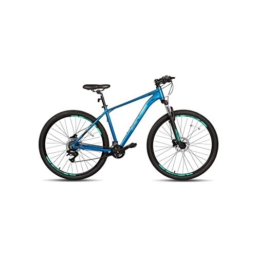 Mountain Bike : Bicycles for Adults Mountain Bike for Men Adult Bicycle Aluminum Hydraulic Disc-Brake 16-Speed with Lock-Out Suspension Fork (Color : Blue, Size : Large)