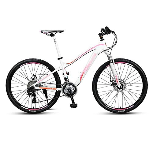 Mountain Bike : Bike, 26 inch Mountain Bike for Women, 27 Speed Double Shock Bicycle, with Aluminum Alloy Low-Span Frame, Anti-Slip, Double Disc Brake / A / 167x100cm