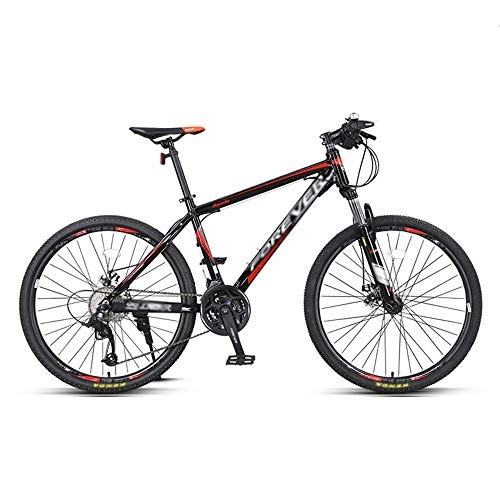 Mountain Bike : Bike, 27 Speed Mountain Bike, All-Terrain Shock Bicycle, with High-Carbon Steel Frame, Double Disc Brake, Both Men and Women Can Use / A / 178x103cm