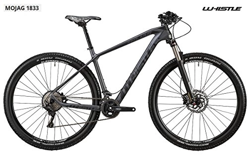 Mountain Bike : Bike 29Whistle Mojag Monoblock 1833in Carbon 11V, Black - Neon Yellow Matt, M - 19