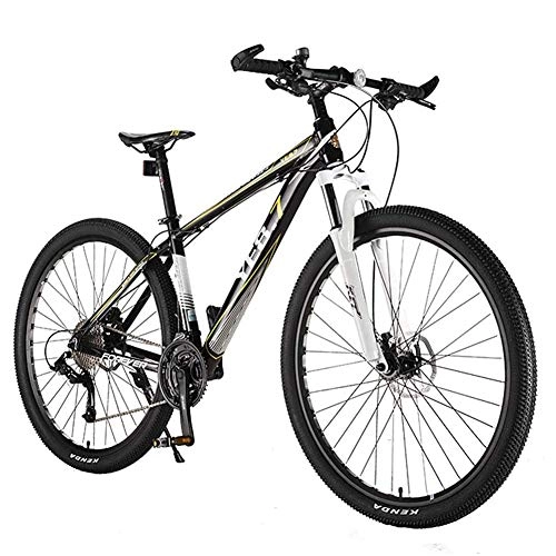 Mountain Bike : Bike Mountain Bike 33 Speed Shift 29 Inches Male Off-road Student Cycling Youth Aluminum Alloy Hard Tail Bike Oil Disc Brake Mountain Bike (Color : Black yellow)