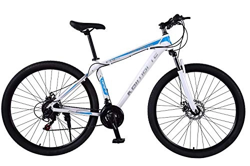 Mountain Bike : BIKE Mountain Bike, MTB Bicycle - 29 inch Men's, Alloy Hardtail Mountain Bike, Mountain Bicycle with Front Suspension Adjustable Seat, 21 / 24 / 27 Speed White-27Speed, 24Speed