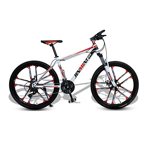 Mountain Bike : Bike, Shock Mountain Bike, 24 / 26 inch 27 Speed Bicycle, for Adult and Teenagers, Adapt to Various terrains, High-Carbon Steel Frame, for Women or Men / B / 159x93cm