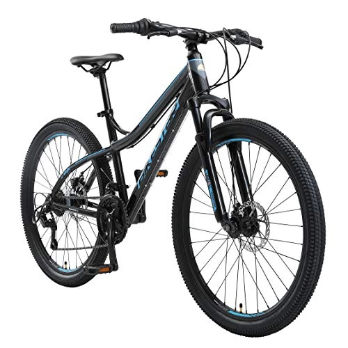 Mountain Bike : BIKESTAR Hardtail Alloy Mountainbike Shimano 21 Speed, Discbrake 26 Inch tires | 16 Inch frame MTB Bicycle | Black Blue