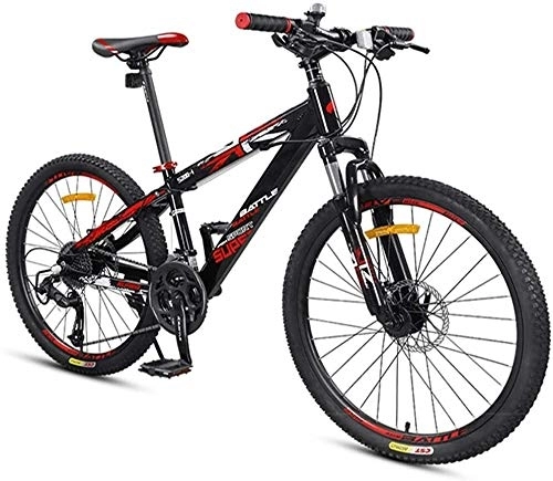 Mountain Bike : Boys Mountain Bikes, Mountain Trail Bikes with Dual Disc Brake, Front Suspension Aluminum Frame All Terrain Mountain Bicycle,