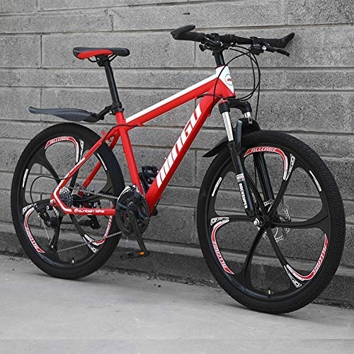 Mountain Bike : BREEZE 26 Inch Mountain Bike Bicycle Adult Student Outdoors Hardtail Mountain Bikes Cycling Road Bikes Exercise Bikes, red, 21 speed