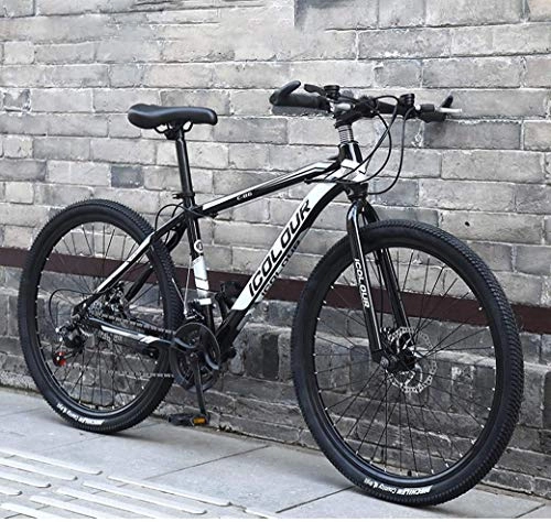 Mountain Bike : BXU-BG Outdoor sports 26" Mountain Bike for Adult, Lightweight Aluminum Frame, Front And Rear Disc Brakes, Twist Shifters Through 21 Speeds (Color : D, Size : 24Speed)