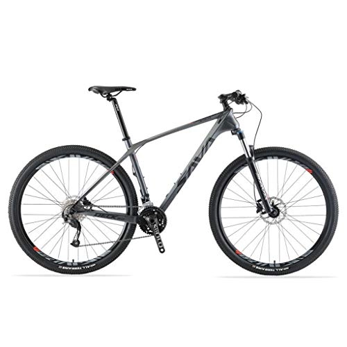Mountain Bike : Carbon Fiber Mountain Bike, DECK2.0 MTB 26" / 27.5" / 29" Complete Hard Tail Mountain Bicycle 27 Speed with M2000 Group Set, Gray, 26 inches
