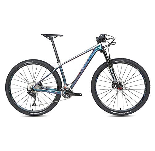 Mountain Bike : Carbon Fiber Mountain Bike with Front Suspension, Featuring 15 / 17 / 19-Inch / Medium Aluminum Frame And 22 / 33-Speed Drivetrain with 27.5 / 29-Inch Wheels And Mechanical Disc Brakes Silver, 22speed, 2919