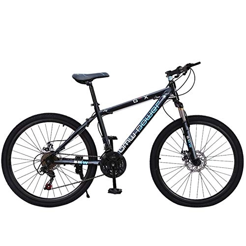 Mountain Bike : Carbon Time trial Bike Junior Aluminum Full Mountain Bike, Stone Mountain 26 Inch 21-Speed ​​Bicycle Bikes Men To Outdoor School (Color : As shown, Size : 21)