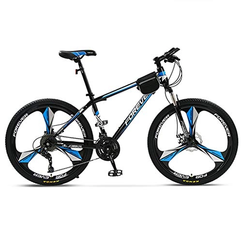 Mountain Bike : CDBK Off-Road Mountain Bike, 26 Inch 30-Speed Shiftable Bicycle Student Double Disc Brake Racing, Unisex Urban Adult Bicycle Blue