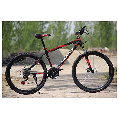 Mountain Bike : CENPEN Outdoor sports Fork Suspension Mountain Bike, 26Inch Wheels with Dual Disc Brakes, 2130 Speeds Shimano Drivetrain (Color : Red, Size : 27 Speed)