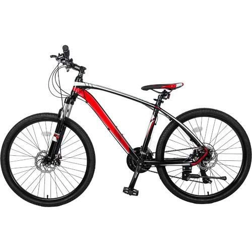 Mountain Bike : CFByxr 26" Aluminum Mountain Bike 24 Speed Mountain Bicycle with Suspension Fork Red