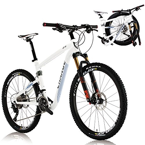 Mountain Bike : Change 26 Inch Lightweight Full size Mountain Folding Bike Shimano XT 2x11 speeds DF-602WF