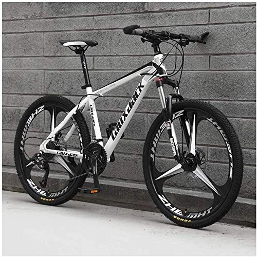 Mountain Bike : Chenbz Outdoor sports Mens Mountain Bike, 21 Speed Bicycle with 17Inch Frame, 26Inch Wheels with Disc Brakes, White