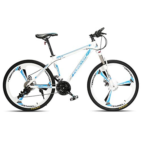 Mountain Bike : Chengke Yipin Mountain bike bicycle Variable speed adult bicycle 24 inch 24 speed One wheel High carbon steel frame Student youth shock-absorbing mountain bike-blue