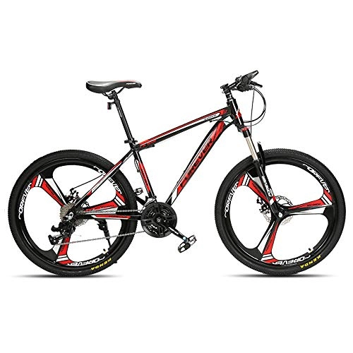 Mountain Bike : Chengke Yipin Mountain bike bicycle Variable speed adult bicycle 26 inch 24 speed One wheel High carbon steel frame Student youth shockproof mountain bike-red