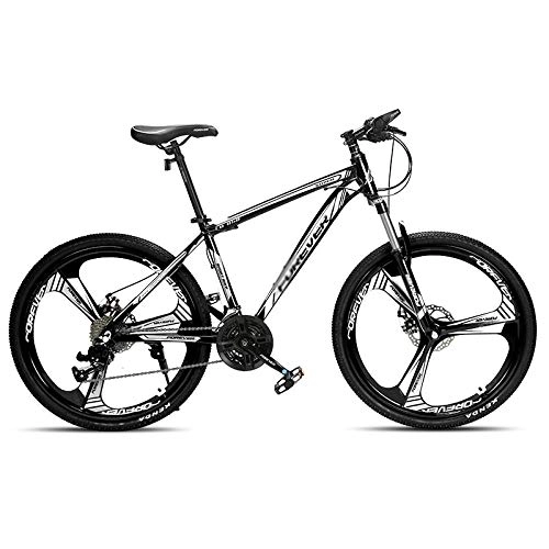 Mountain Bike : Chengke Yipin Mountain bike bicycle Variable speed adult bicycle 26 inch 27 speed One wheel High carbon steel frame Student youth shockproof mountain bike-black