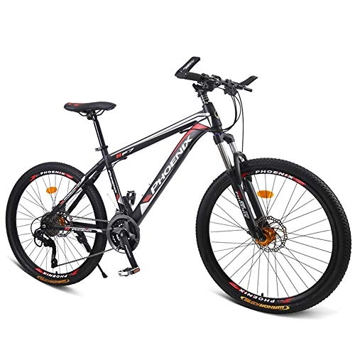 Mountain Bike : CHEZI Bicycle Mountain Bike Speed Road Bike Double Disc Bicycle Brakes with Lock Shock Absorber Male and Female Adult 27 Speed 26 Inches