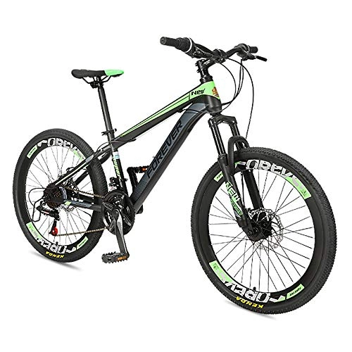 Mountain Bike : CHEZI Mountain bike mountain bike high carbon steel frame bottom span student men and women line disc cross country bike 24 inch 24 speed